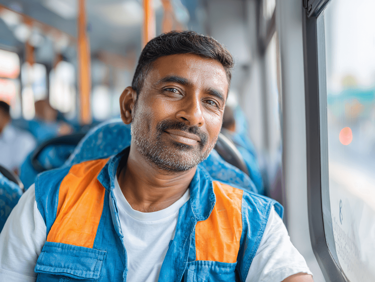 اكتشف أسطول باصات نقل عمال من منزل